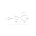 Lampa sufitowa czarna nowoczesna z 6 ramionami AVIA BLACK 4692 TK Lighting