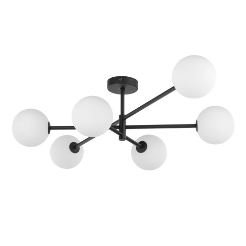 Lampa sufitowa SARIUS gwint G9 moc 6 W styl loftowy szklany klosz | czarny 4734 TK lighting