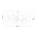 Lampa sufitowa SARIUS gwint G9 moc 6 W styl loftowy szklany klosz | czarny 4734 TK lighting
