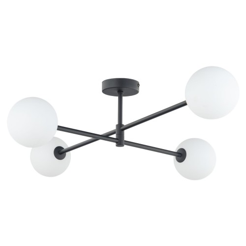 Lampa sufitowa SARIUS gwint G9 moc 6 W styl nowoczesny szklany klosz | czarny 4735 TK lighting