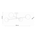 Lampa sufitowa SARIUS gwint G9 moc 6 W styl nowoczesny szklany klosz | czarny 4735 TK lighting