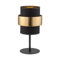Lampka nocna CALISTO gwint E27 moc 15W styl nowoczesny klosz tkanina | czarny 4705 TK lighting