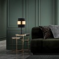 Lampka nocna CALISTO gwint E27 moc 15W styl nowoczesny klosz tkanina | czarny 4705 TK lighting