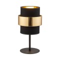 Lampka nocna CALISTO gwint E27 moc 15W styl nowoczesny klosz tkanina | czarny 4705 TK lighting