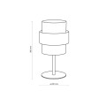 Lampka nocna CALISTO gwint E27 moc 15W styl nowoczesny klosz tkanina | czarny 4705 TK lighting