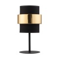 Lampka nocna CALISTO gwint E27 moc 15W styl nowoczesny klosz tkanina | czarny 4705 TK lighting