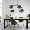Lampa wisząca w stylu rustykalnym na E27 OSLO telatowe klosze 4711 TK Lighting