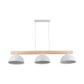 Lampa wisząca OSLO w skandynawskim stylu z drewnem i metalem nad stół 3xE27 4712 TK Lighting