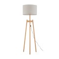 Lampa podłogowa na drewnianym trójnogu z abażurem PEREZ 5423 TK Lighting