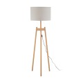Lampa podłogowa na drewnianym trójnogu z abażurem PEREZ 5423 TK Lighting