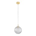 Lampa wisząca CADIX gwint G9 moc 6 W styl nowoczesny szklany klosz | złoty 4609 TK lighting