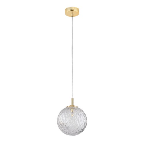 Lampa wisząca CADIX gwint G9 moc 6 W styl nowoczesny szklany klosz | złoty 4609 TK lighting