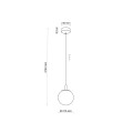 Lampa wisząca CADIX gwint G9 moc 6 W styl nowoczesny szklany klosz | złoty 4609 TK lighting
