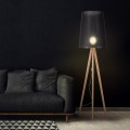 Lampa podłogowa nowoczesna z czarnym abażurem WALZ BLACK 5599 TK Lighting
