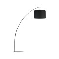 Lampa podłogowa MOBY gwint E27 moc 15W styl nowoczesny klosz tkanina | czarny 5485 TK lighting