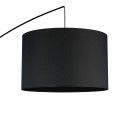 Lampa podłogowa MOBY gwint E27 moc 15W styl nowoczesny klosz tkanina | czarny 5485 TK lighting