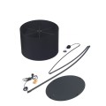 Lampa podłogowa MOBY gwint E27 moc 15W styl nowoczesny klosz tkanina | czarny 5485 TK lighting