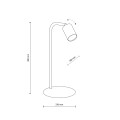 LOGAN BLACK LAMPKA NOCNA 1 5414 TK Lighting