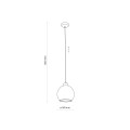 Lampa wisząca szklany klosz na E27 DEVI TRANSPARENT do salonu 4646 TK Lighting