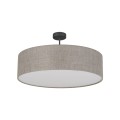 Lampa sufitowa z szaro-beżowym kloszem i biała przesłoną do sypialni 6248 TK Lighting