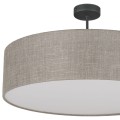 Lampa sufitowa z szaro-beżowym kloszem i biała przesłoną do sypialni 6248 TK Lighting