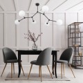 Lampa sufitowa z czarnymi ramionami i 6 białymi kloszami 4856 TK Lighting
