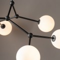 Lampa sufitowa z czarnymi ramionami i 6 białymi kloszami 4856 TK Lighting