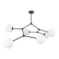 Lampa sufitowa z czarnymi ramionami i 6 białymi kloszami 4856 TK Lighting