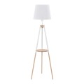 Lampa podłogowa VAIO gwint E27 moc 15W styl nowoczesny klosz tkanina | biały 698 TK lighting