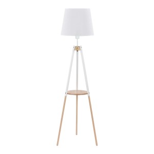 Lampa podłogowa VAIO gwint E27 moc 15W styl nowoczesny klosz tkanina | biały 698 TK lighting