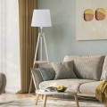 Lampa podłogowa VAIO gwint E27 moc 15W styl nowoczesny klosz tkanina | biały 698 TK lighting