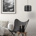 Lampa wisząca MORENO gwint E27 moc 15W styl loftowy klosz tkanina | czarny 4991 TK lighting