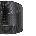 Lampa wisząca MORENO gwint E27 moc 15W styl loftowy klosz tkanina | czarny 4991 TK lighting
