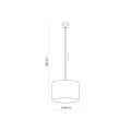 Lampa wisząca MORENO gwint E27 moc 15W styl loftowy klosz tkanina | czarny 4991 TK lighting