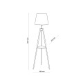 Lampa podłogowa VAIO gwint E27 moc 15W styl nowoczesny klosz tkanina | biały 698 TK lighting