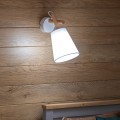 Lampa podłogowa VAIO gwint E27 moc 15W styl nowoczesny klosz tkanina | biały 698 TK lighting