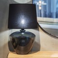 Lampka nocna czarna w stylu hampton, szklana podstawa FIORD 5463 TK Lighting