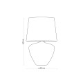 Lampka nocna czarna w stylu hampton, szklana podstawa FIORD 5463 TK Lighting