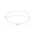 Lampa sufitowa średnica 60cm do salonu RONDO LINEN 5637 TK Lighting