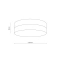 Lampa sufitowa PORI gwint E27 moc 15W styl nowoczesny szklany klosz | czarny 862 TK lighting