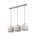 Lampa wisząca ECO gwint E27 moc 15W styl skandynawski klosz tkanina | czarny 5771 TK lighting