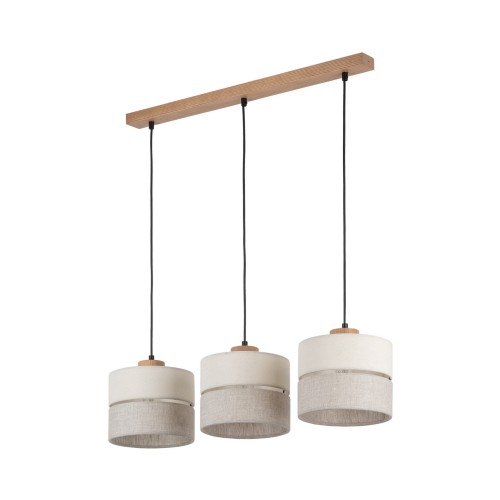 Lampa wisząca ECO gwint E27 moc 15W styl skandynawski klosz tkanina | czarny 5771 TK lighting