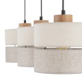 Lampa wisząca ECO gwint E27 moc 15W styl skandynawski klosz tkanina | czarny 5771 TK lighting