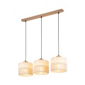 Lampa wisząca ECO gwint E27 moc 15W styl skandynawski klosz tkanina | czarny 5771 TK lighting