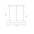 Lampa wisząca ECO gwint E27 moc 15W styl skandynawski klosz tkanina | czarny 5771 TK lighting