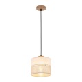 Lampa wisząca ECO gwint E27 moc 15W styl skandynawski klosz tkanina | czarny 5770 TK lighting