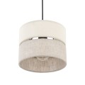 Lampa wisząca ECO gwint E27 moc 15W styl skandynawski klosz tkanina | czarny 5770 TK lighting