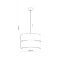 Lampa wiszącaw stylu skandynawskim ECO na E27 klosz tkanina 5772 TK Lighting
