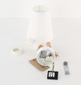 Kinkiet VAIO gwint E27 moc 15W styl nowoczesny klosz tkanina | biały 818 TK lighting