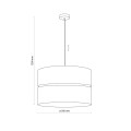 Lampa wisząca nad stół styl skandynawski szaro-beżowa 5773 TK Lighting